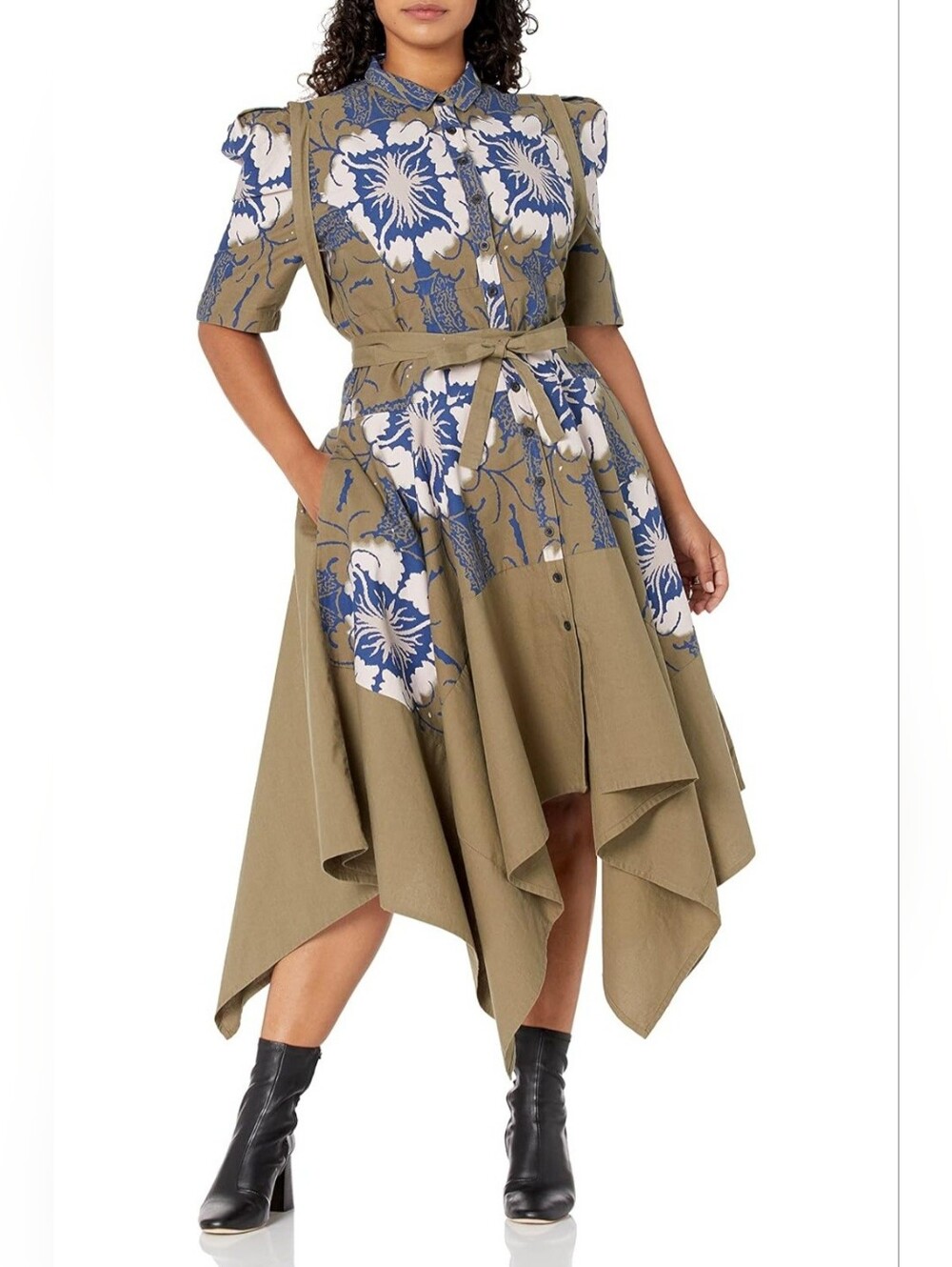 Making The Cut Dress Women's Size XL Color Green/Blue